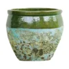 Cuvier en grès émaillé fait-main coloris vert Poterie du Bousquet Léon - Ø 50 x H 49 cm