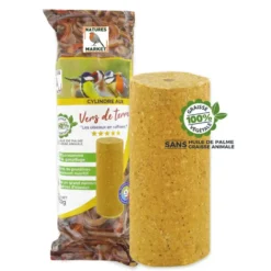 Cylindre de graisse végétale aux vers de terre pour oiseau Nature’s Market - 850 g