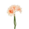 Dahlia artificiel pêche à 2 fleurs - 65 cm