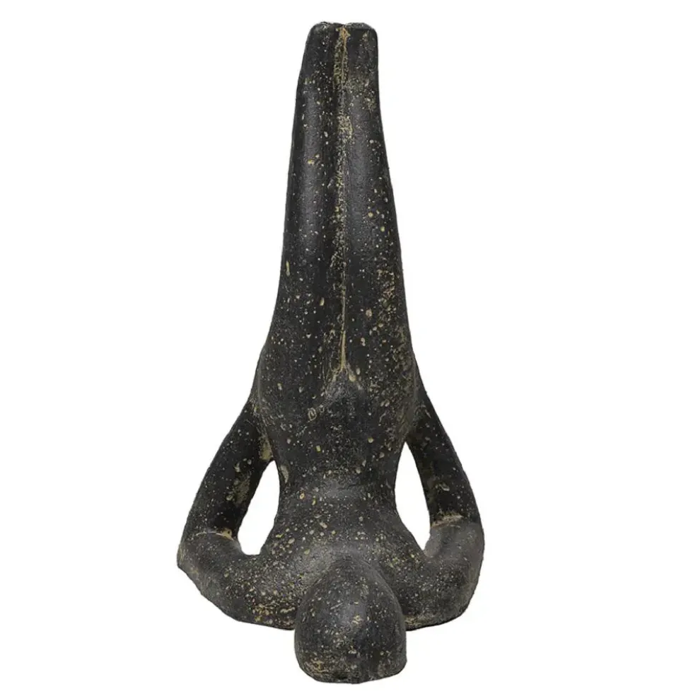 Décoration pour jardin aquatique coloris noir en pierre reconstituée figurine yoga SEDA Salamba Sarvashana - 30 cm