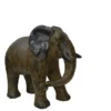 Décoration pour jardin aquatique coloris noir en pierre reconstituée figurine éléphant SEDA Black Cooper - 100 cm