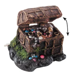Décor d’aquarium coffre trésor marron Europet Aqua Della - 17,5 x 12,5 x 11 cm
