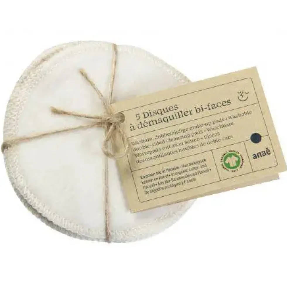Disques lavables en cellulose et coton Anaé - lot de 5