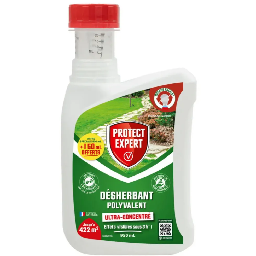 Désherbant ultra concentré polyvalent en bidon auto-doseur Protect Expert - 950 ml