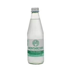 Eau de source pétillante en bouteille de verre Montarcher - 33 cl