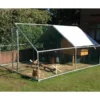 Enclos run volailles gris de 12 m²