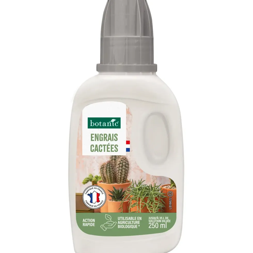 Engrais cactées et plantes grasses en bouteille botanic® - 250 ml