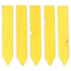 Etiquettes jaunes en bois à planter x5 - 15 cm