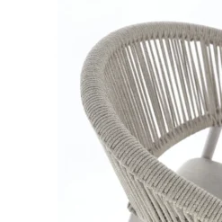 Fauteuil crème en aluminium et corde Bizzotto Millor - 57 x 61 x 78 cm