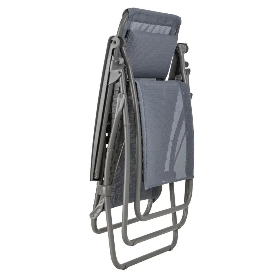 Fauteuil de relaxation de jardin Relax Zen édition silex Velio® coloris gris Lafuma - 68 x 88 x 115 cm