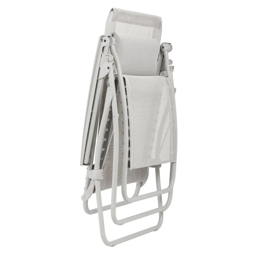 Fauteuil de relaxation de jardin relax R CLIP Batyline® coloris beige Lafuma - 68 x 88 x 115 cm