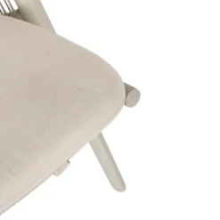 Fauteuil lounge sable en aluminium et corde Bizzotto Aloha - 66 x 84 x 98 cm