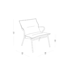 Fauteuil 1 place Vence BeComfort coloris gris Lafuma - 68 x 69x 70 cm