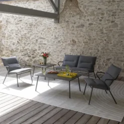 Fauteuil 1 place Vence BeComfort coloris gris Lafuma - 68 x 69x 70 cm