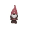 Figurine de gnome en faïence émaillée rose Pot&Déco - 10 x 10 x 21 cm