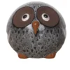 Figurine hibou en céramique coloris gris Pot&Déco Bubu - Ø 9,5 x H 8 cm