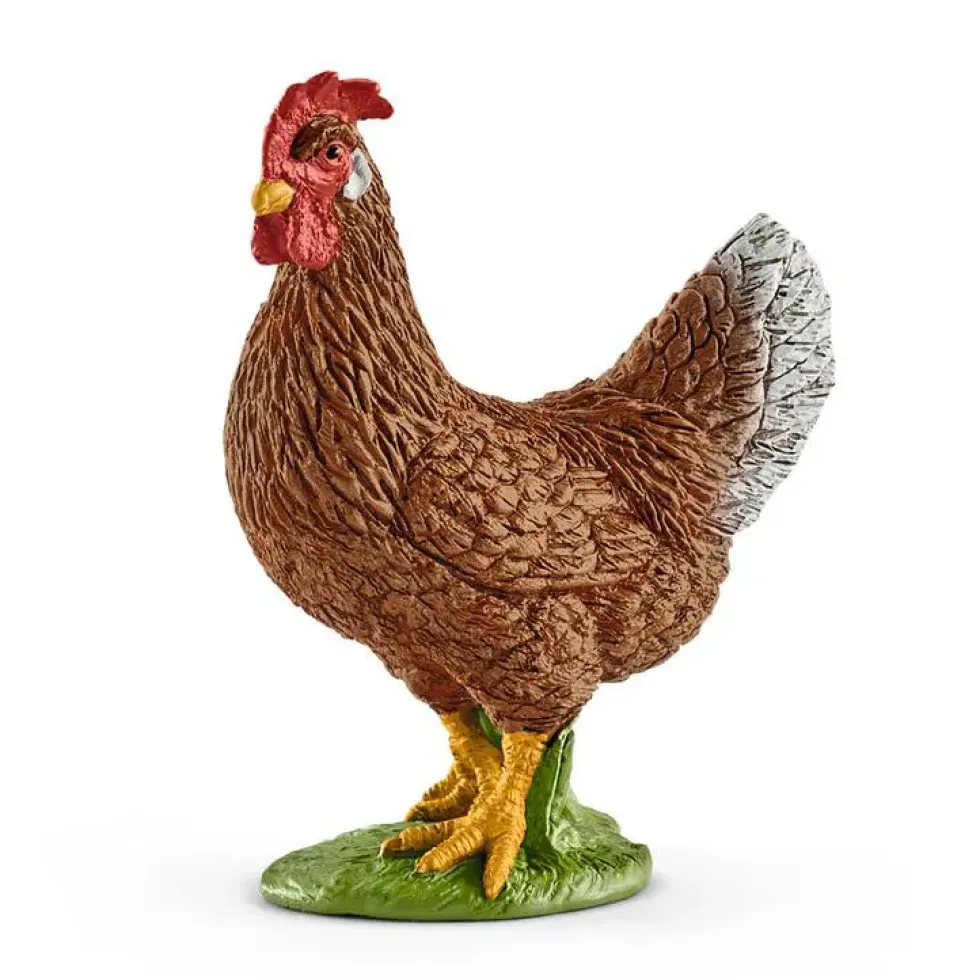 Figurine Poule Série Animaux de la ferme 4,2x2,5x5,5 cm