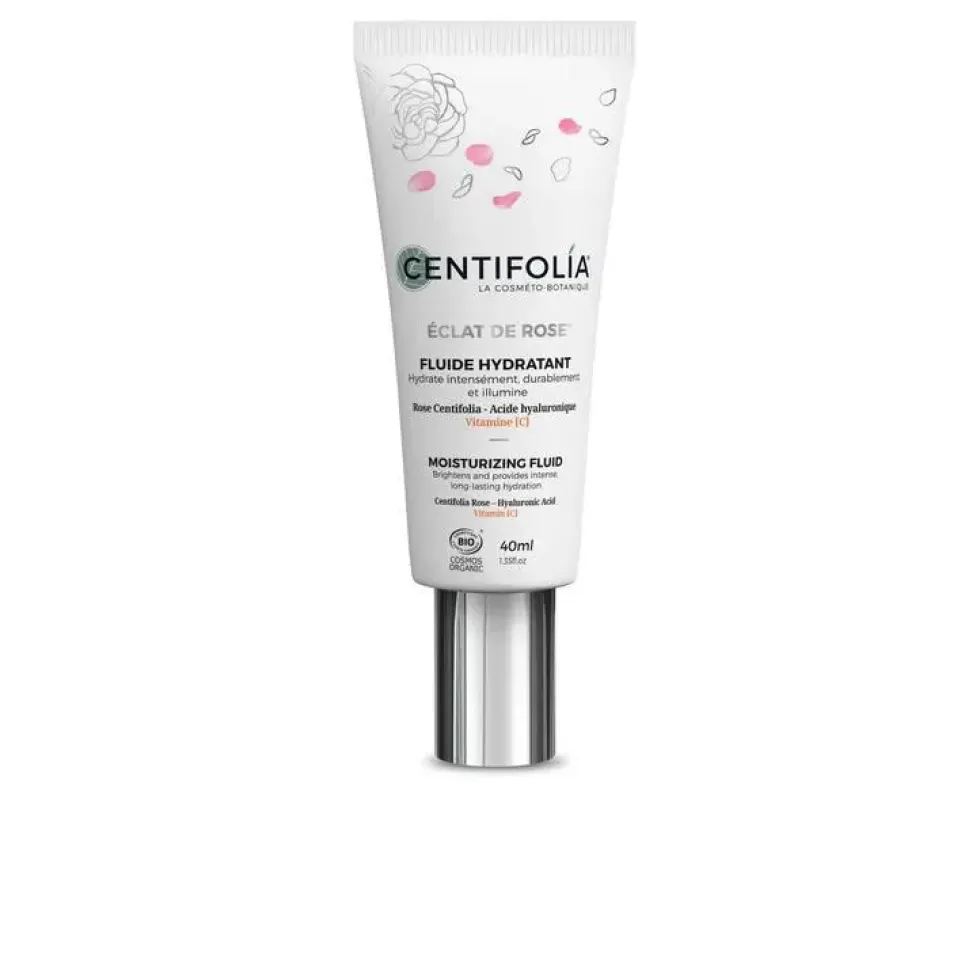 Fluide hydratant bio Centifolia gamme éclat de rose - 40 ml