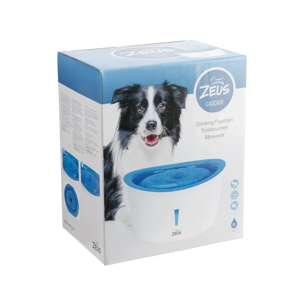 Fontaine à eau pour chien coloris blanc Zeus - 6 L