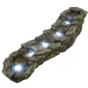 Fontaine en polyrésine imitation pierre forme cours d’eau Ubbink Brembo - 212 x 58 x 51 cm