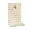 Fontaine murale contemporaine en pierre reconstituée ton blanc Hairie Grandon grand modèle - 74 cm