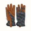 Gant Judy coloris bleu marine en cuir et toile Blackfox - taille 8