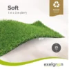 Gazon synthétique Soft 25mm recyclable coloris vert Exelgreen - 2 x 3 m