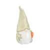 Gnome à poser vert et blanc en dolomite Printemps grand modèle - Ø 10 x H 22 cm