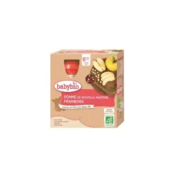 Gourde pomme et framboise Babybio 4 x 90 g