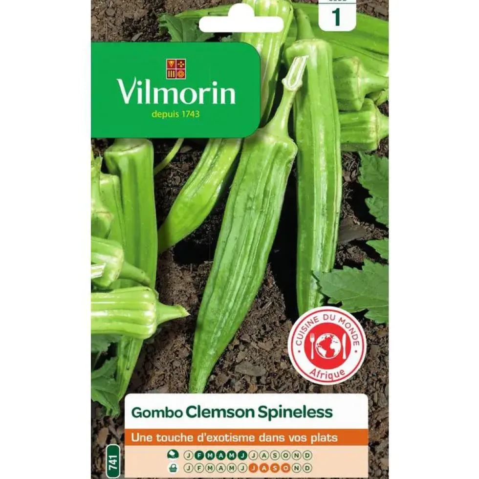 Graines de combo Clemson Spineless Vilmorin - graines à semer