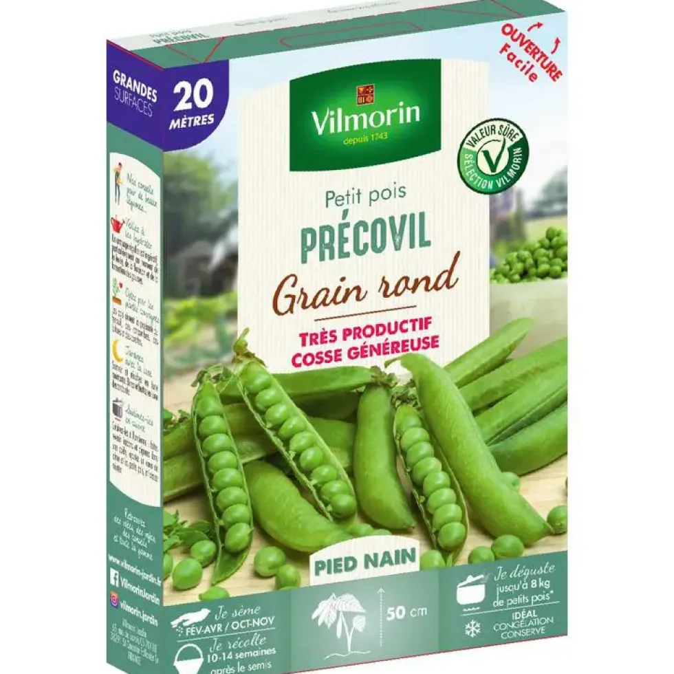 Graines de pois nain Precovil Vilmorin - graines à semer