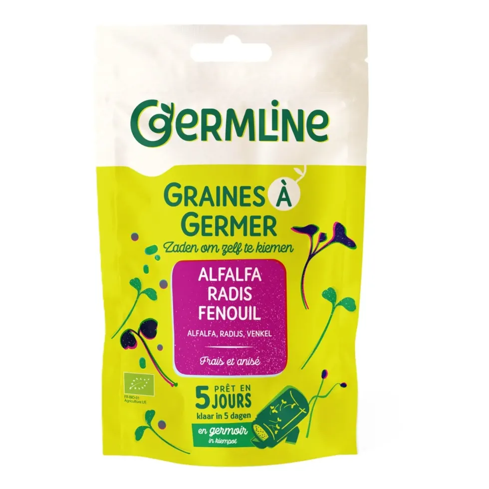 Graines à germer bio alfa, radis, fenouil - 150 g