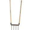 Grelinette à 4 dents métal marron et manche bois botanic® - 130 cm