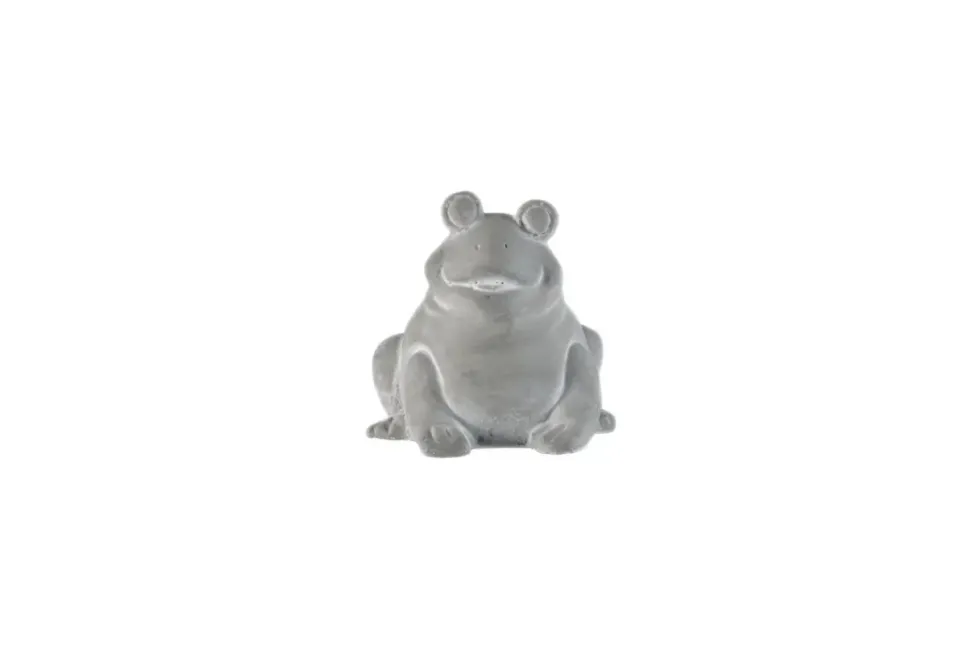 Grenouille en ciment gris Pot&Déco - 8 x 7 x 7 cm