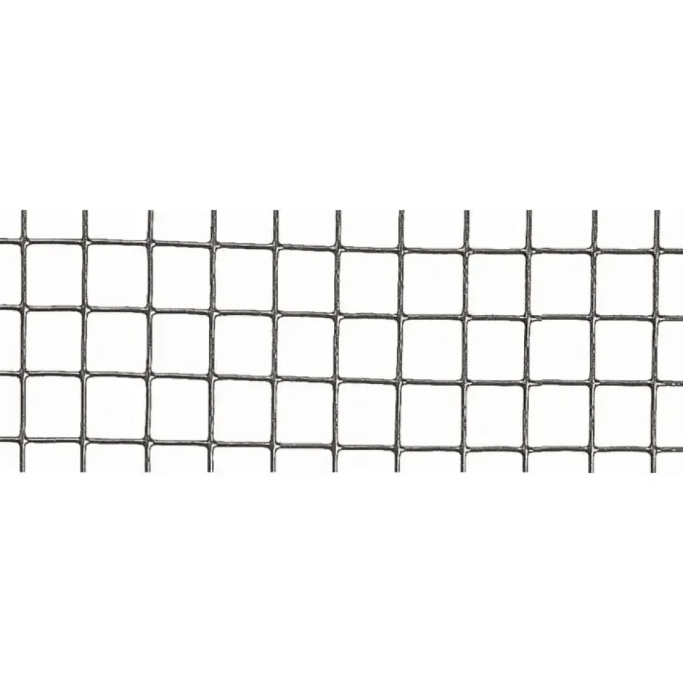 Grillage Fensanet Maille 1,27x 1,27 cm Fer galvanisé Gris L2,5 m x H50 cm