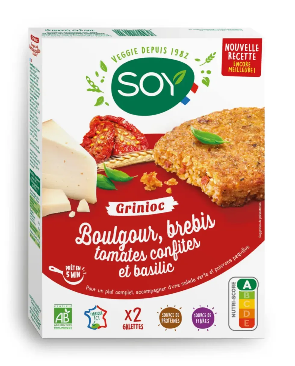 Grinioc fromage de brebis tomates confites et basilic Soy - 200 g