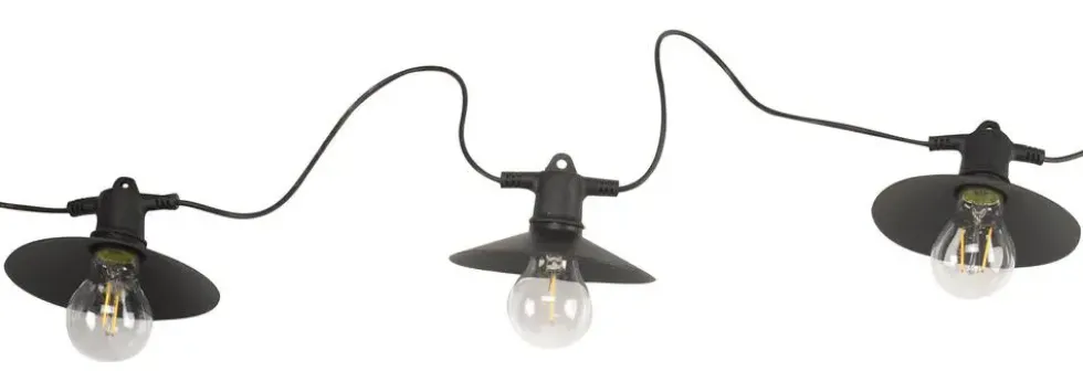 Guirlande solaire Vivo coloris noir effet blanc froid en plastique et verre Smartgarden - 5,6 m