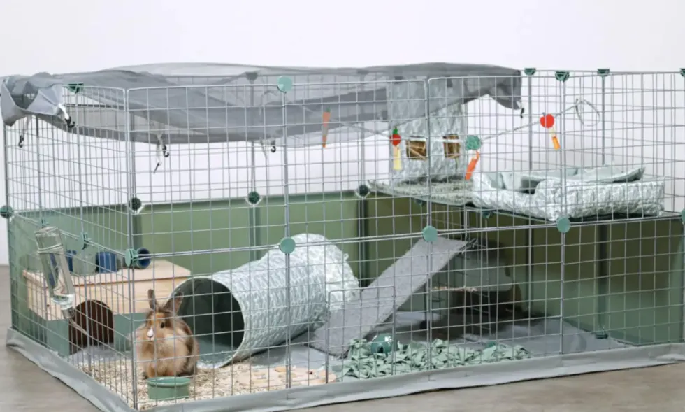 Habitat Neopark Life pour lapin coloris vert Zolux – 140 x 105 x 70 cm