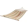 Hamac à barre double en coton beige carmina et macramé Jobek Komplice - 300 x 125 cm