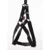 Harnais baudrier réglable noir pour chien - 2x50/70 cm