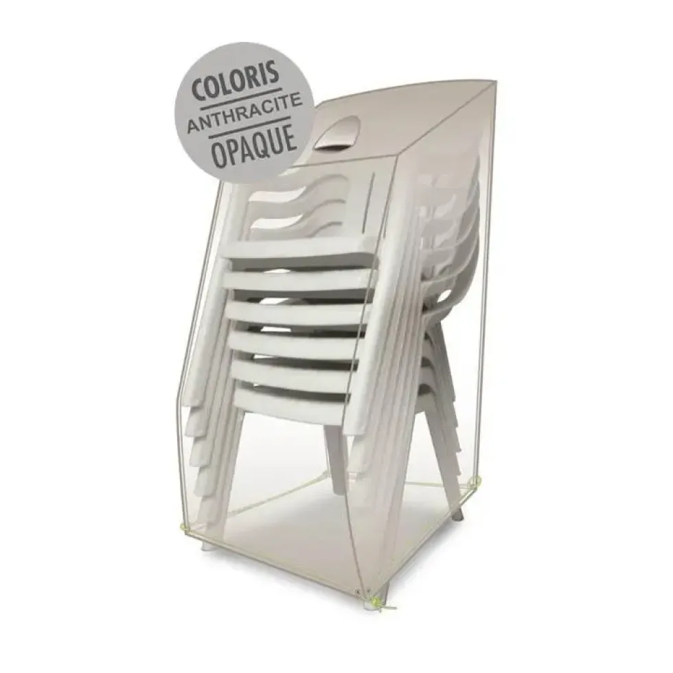Housse pour chaises de coloris anthracite en polyester