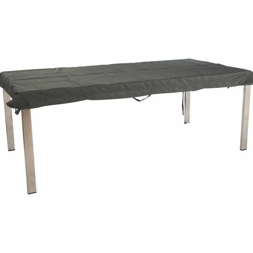Housse pour plateau rectangulaire coloris gris en coton polyester - 160 x 90 cm