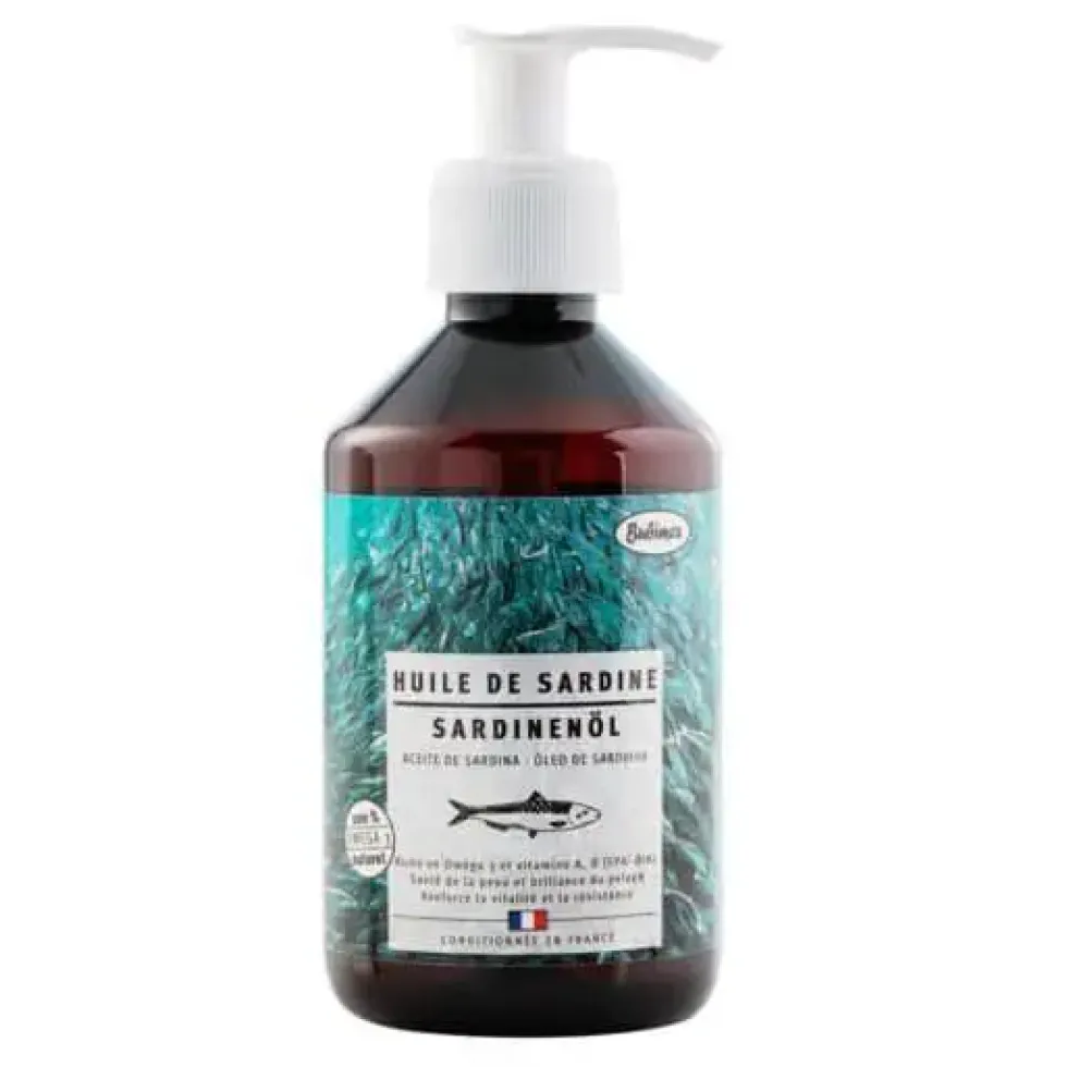 Huile de sardine pour chien et chat Bubimex – 250 ml