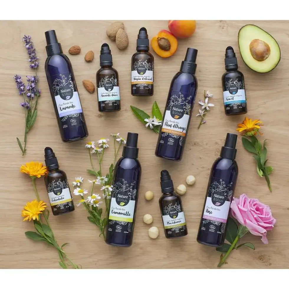 Huile végétale vierge bio Avocat Nature & Vous certifiée COSMOS ORGANIC par Cosmécert selon le référentiel COSMOS - 50 ml