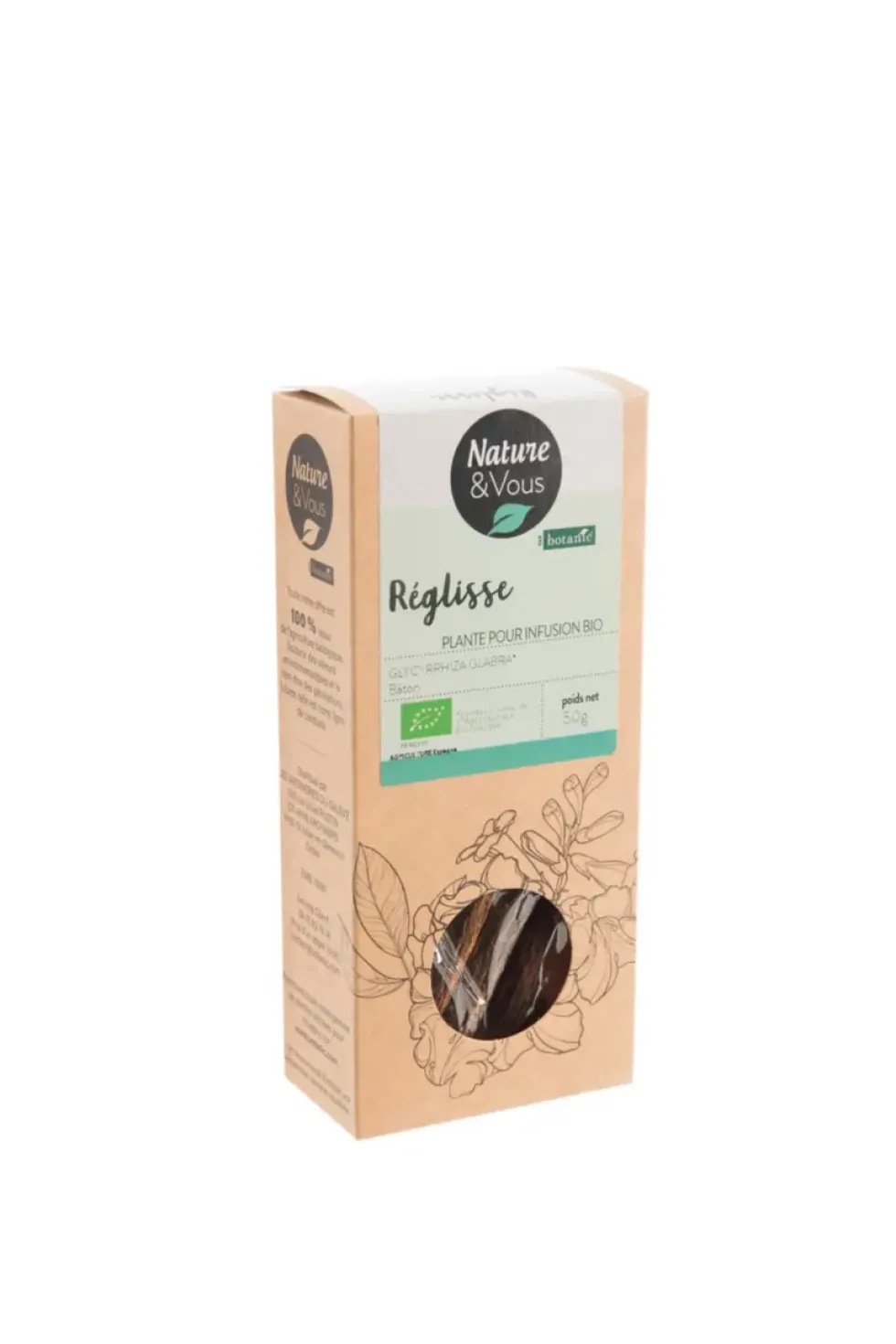 Infusion bio réglisse bâton 10 cm Nature & Vous – 50 g