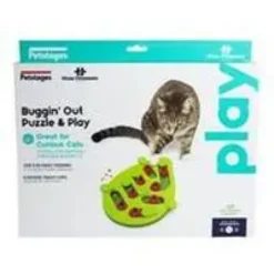 Jeu d'intelligence pour chat coloris vert Nina Ottosson Buggin'out - 37 x 24,5 x 3,2 cm