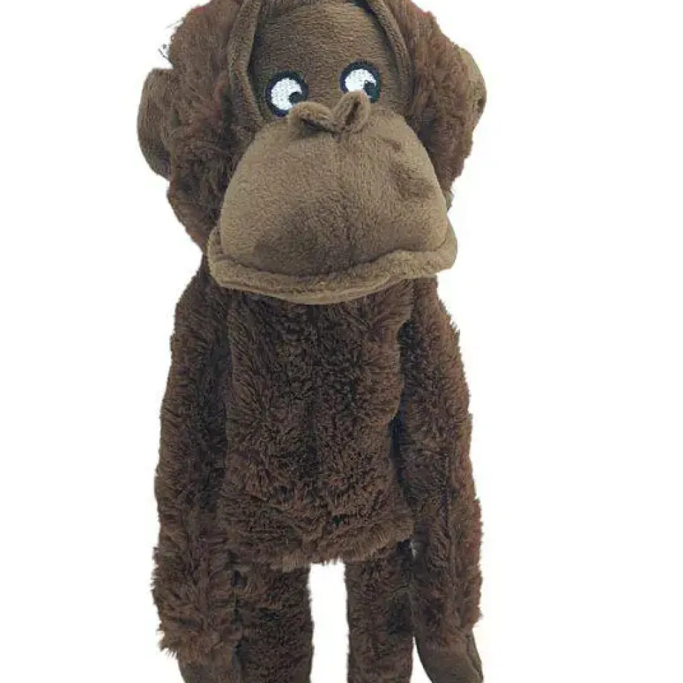 Jouet pour chien coloris marron peluche singe Flamingo Madina - Taille S 17 x 12 x 57 cm