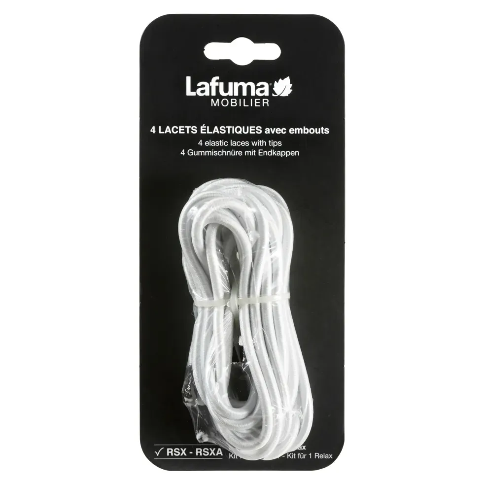 Kit de lacets avec embout pour fauteuil relax blanc