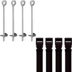Kit de scellements 4 piquets pour trampolines Trigano