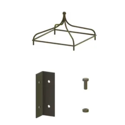 Kit pour kiosque de jardin en métal coloris rouille Vitis in Situ - 180 x H 240 cm
